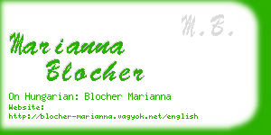 marianna blocher business card